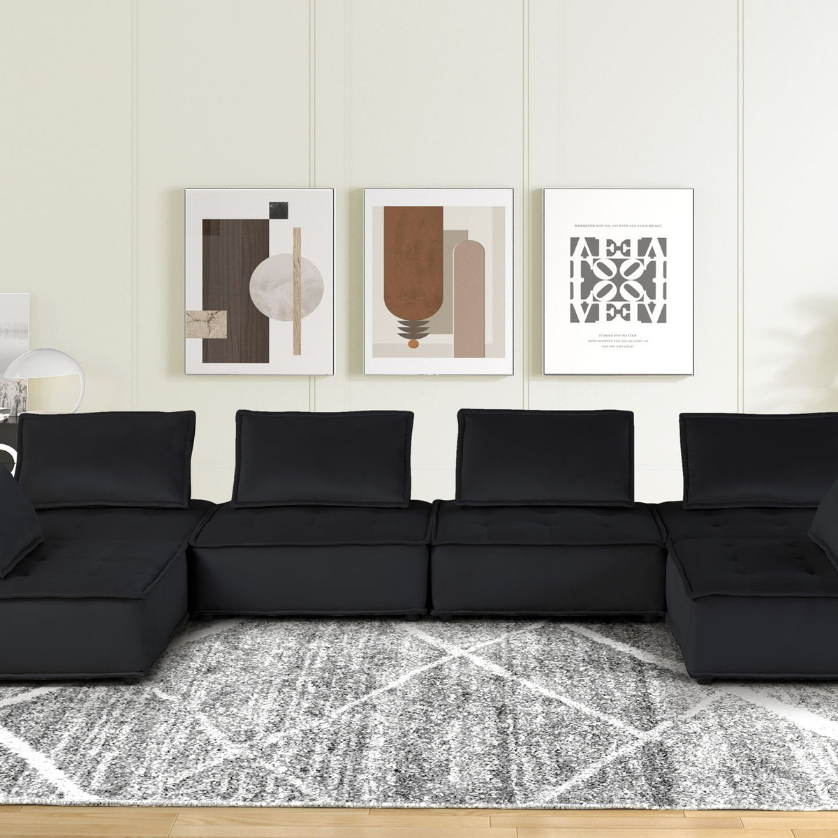Anna - Stylish Sectional Sofa Ottoman