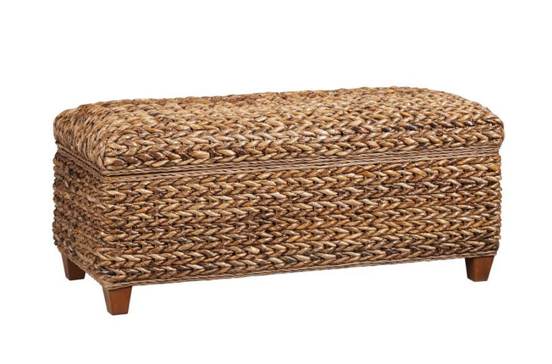 Laughton - Hand - Woven Banana Leaf Storage Trunk - Amber