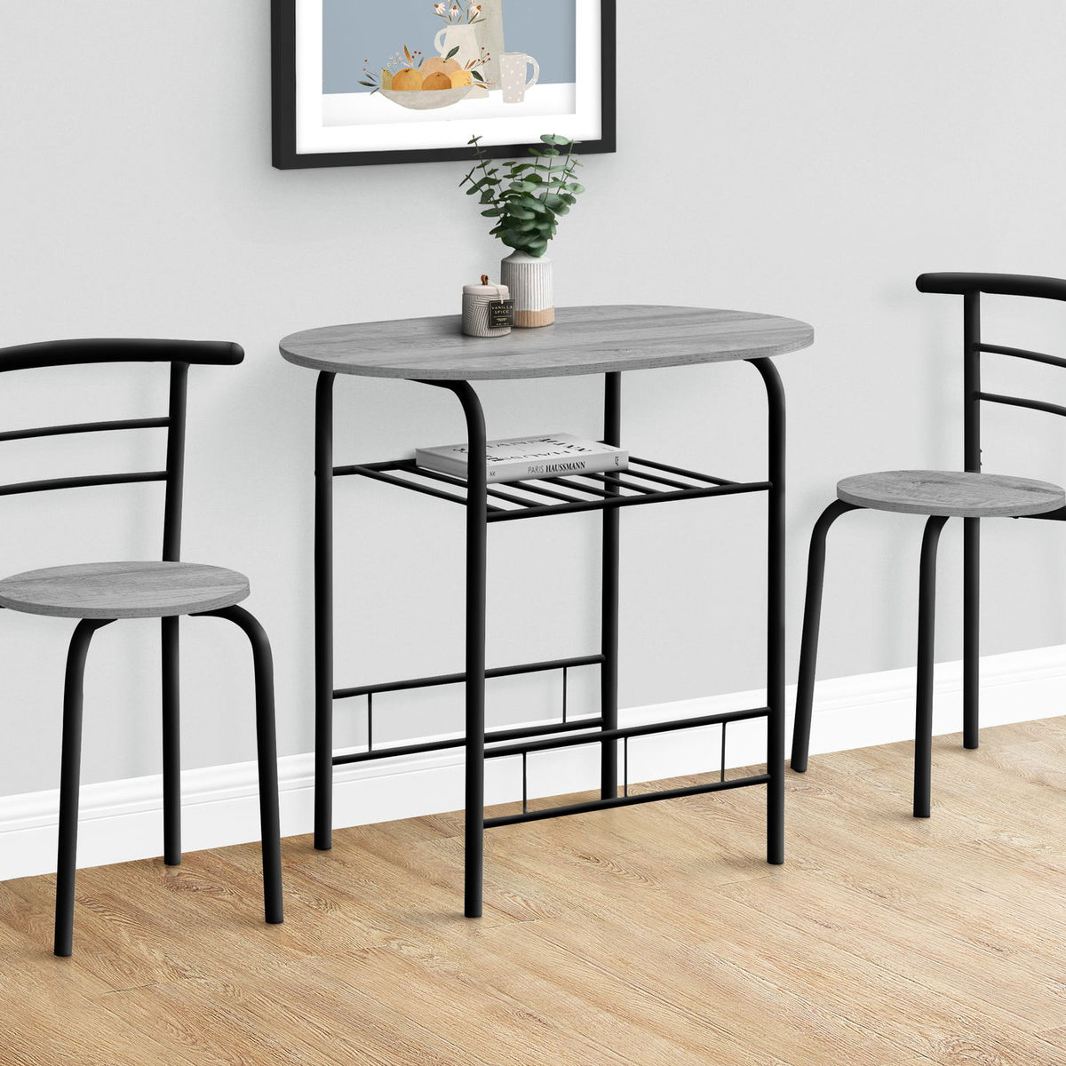 3 Pieces Dining Table Set, Small, Contemporary & Modern