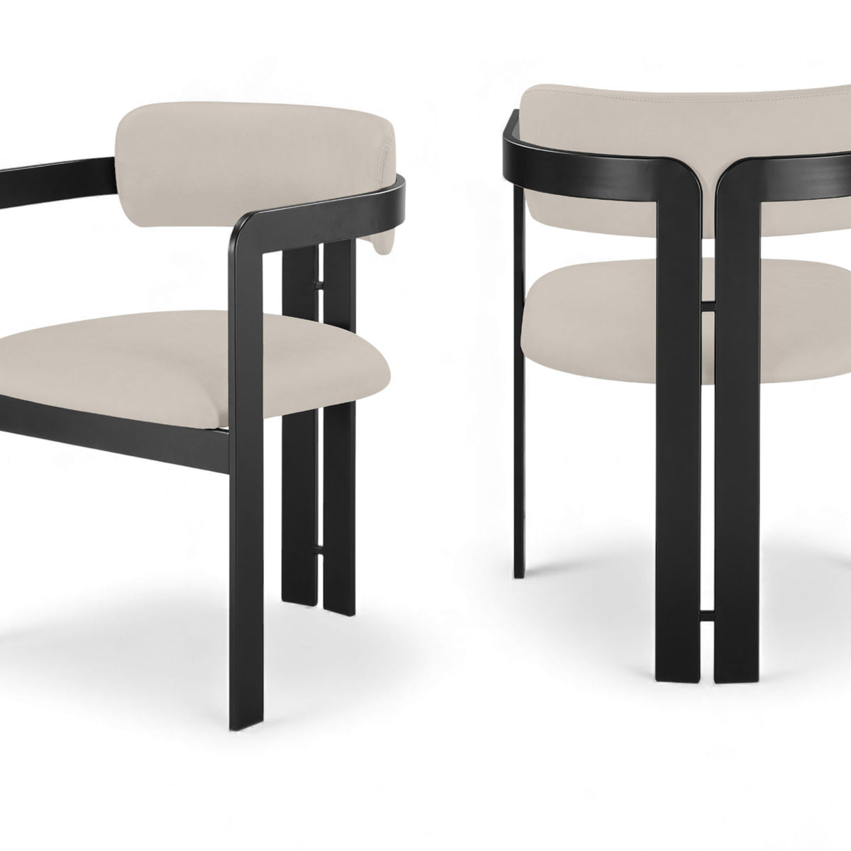 Aurum - Vegan Leather Upholstered Dining Chair (Set of 2) - Taupe