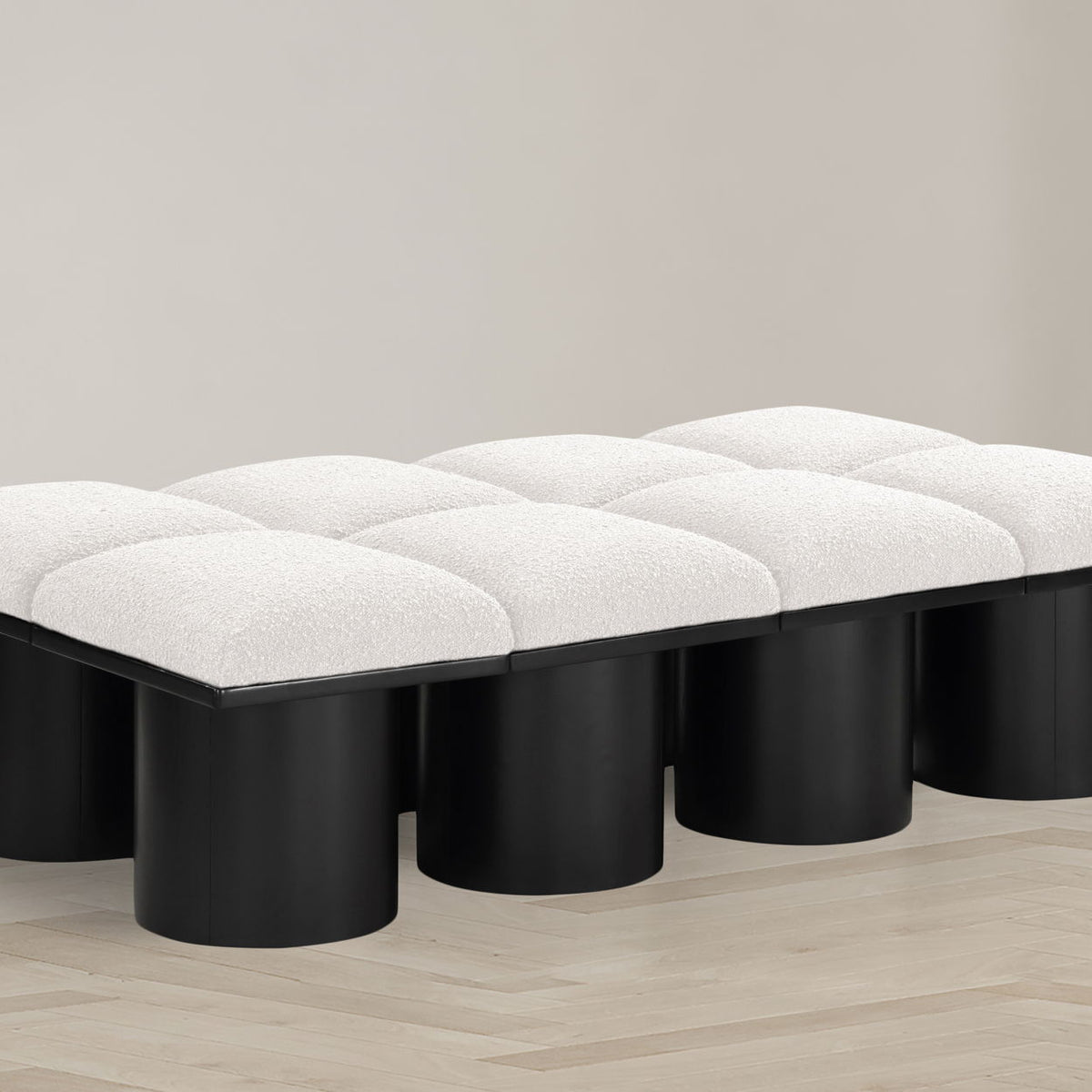 Pavilion - 8 Piece Modular Bench With Black Base