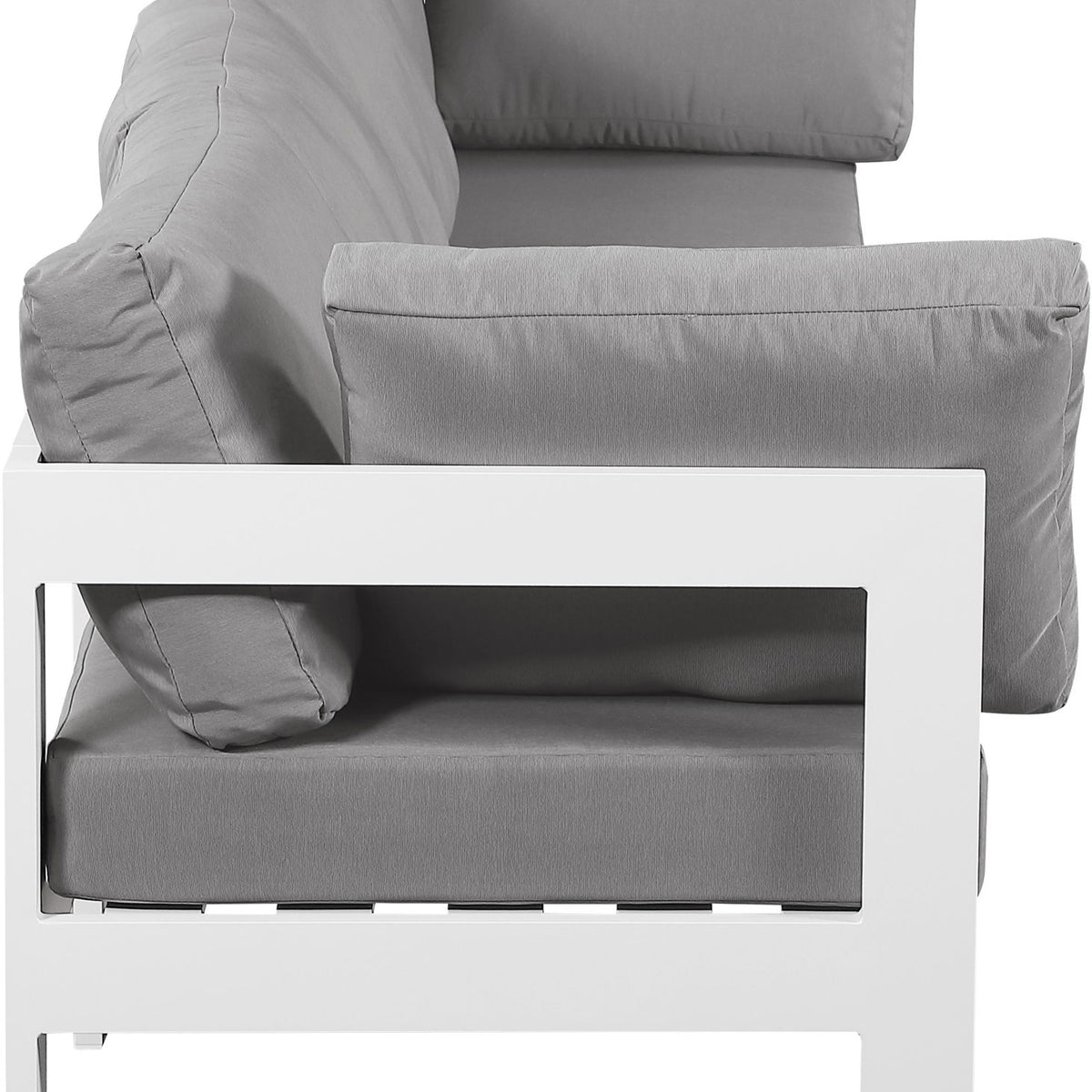 Nizuc - Outdoor Patio 4 Seat Modular Sofa With White Frame