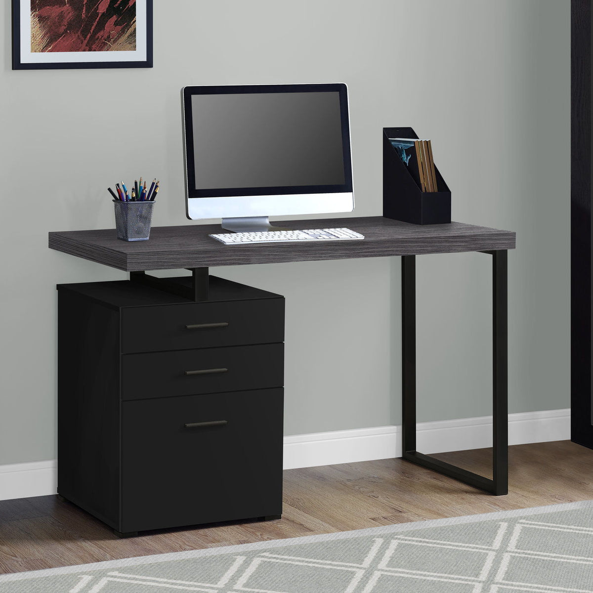 Computer Desk For Home Office, Left, Right Set - Up, Ample Storage Drawers