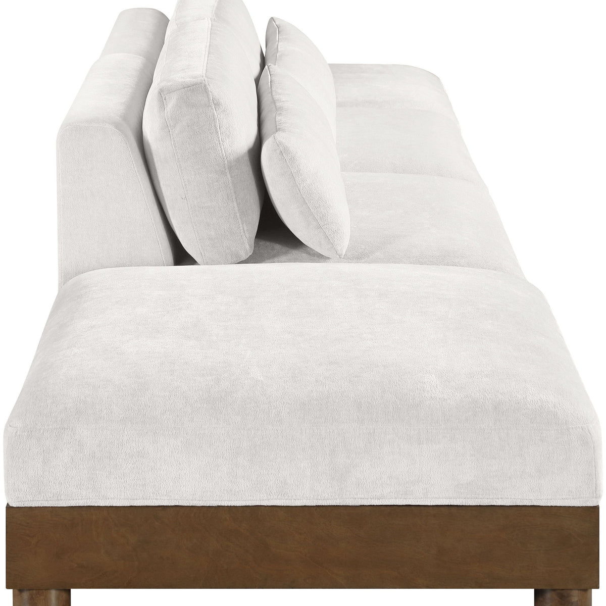 Turin - Chenille Fabric Upholstered Modular Sectional - Cream