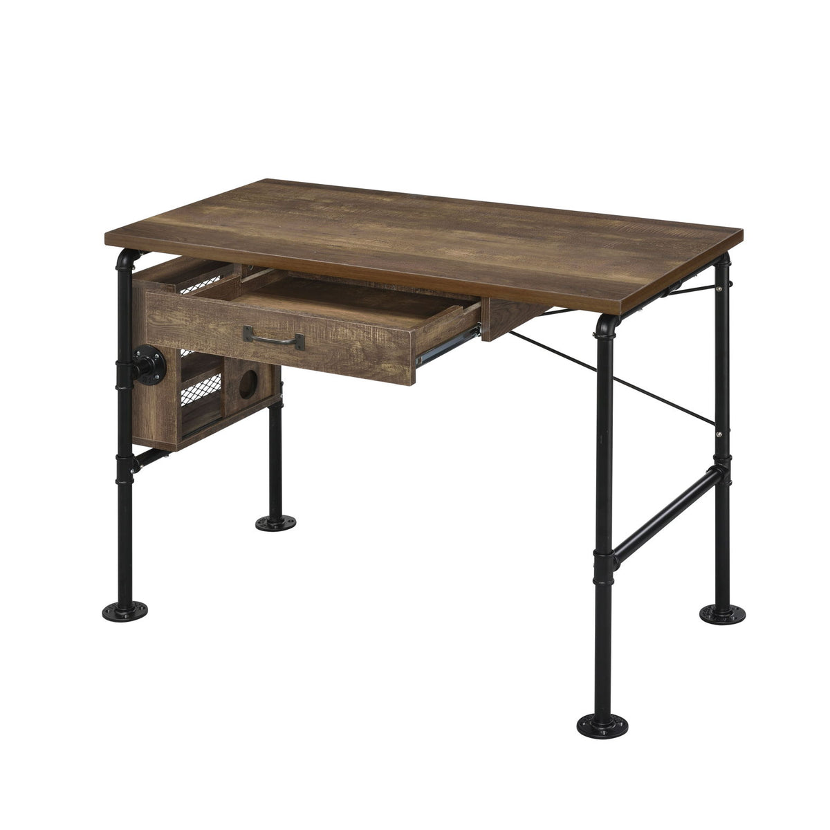 Endang - Writing Desk - Weathered Oak / Black