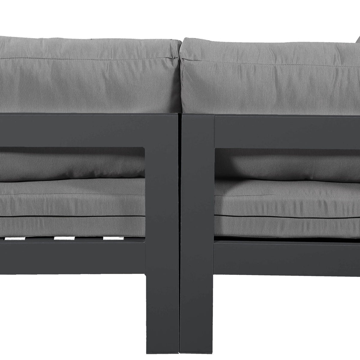 Nizuc - Outdoor Patio 2 Seat Modular Sofa With Gray Frame