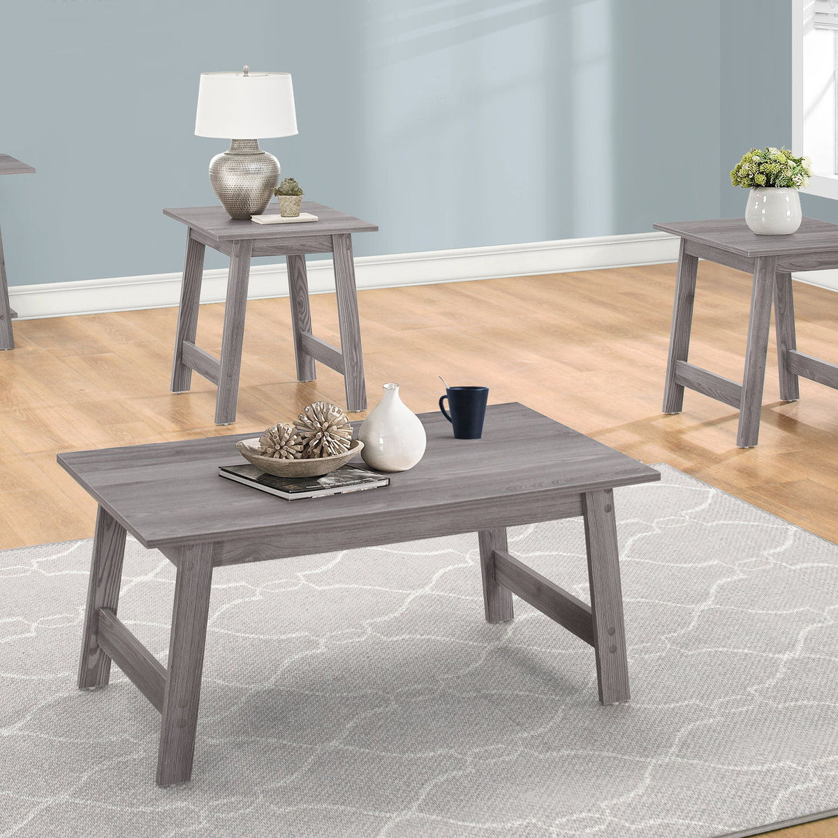 Table Set, Coffee, End, Side, Accent, Living Room Transitional (Set of 3)