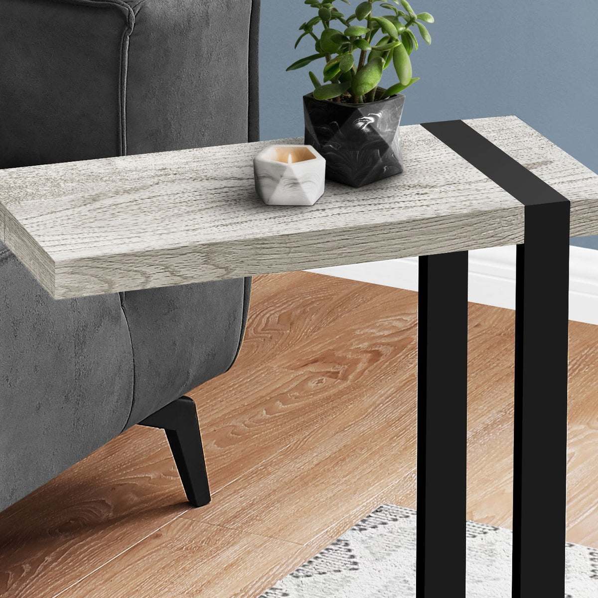 Accent Table, C - Shaped, Contemporary & Modern Stylish Design