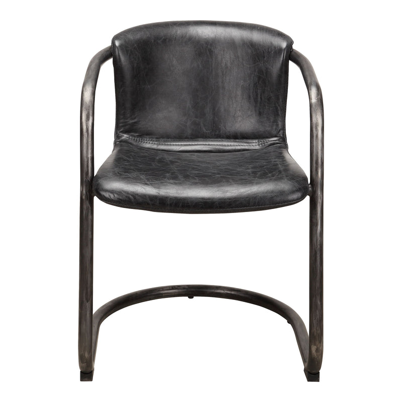 Freeman - Leather Dining Chair (Set of 2) - Onyx Black