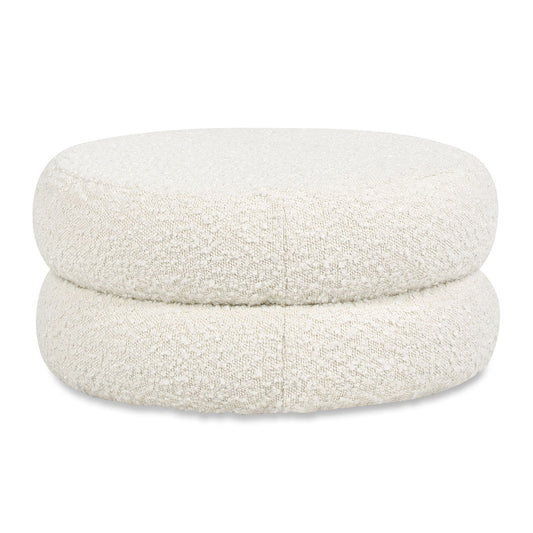 Homary - Floor Cushion Footrest Ottoman - Ivory White