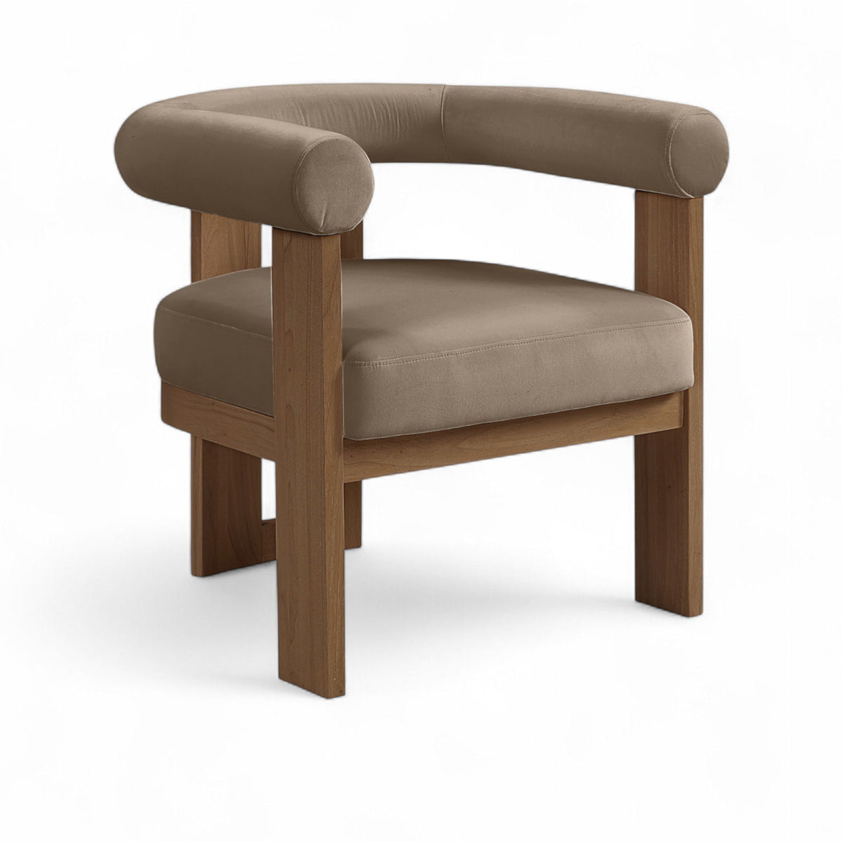 Arienzo - Performance Fabric Upholstered Accent Chair - Walnut Base