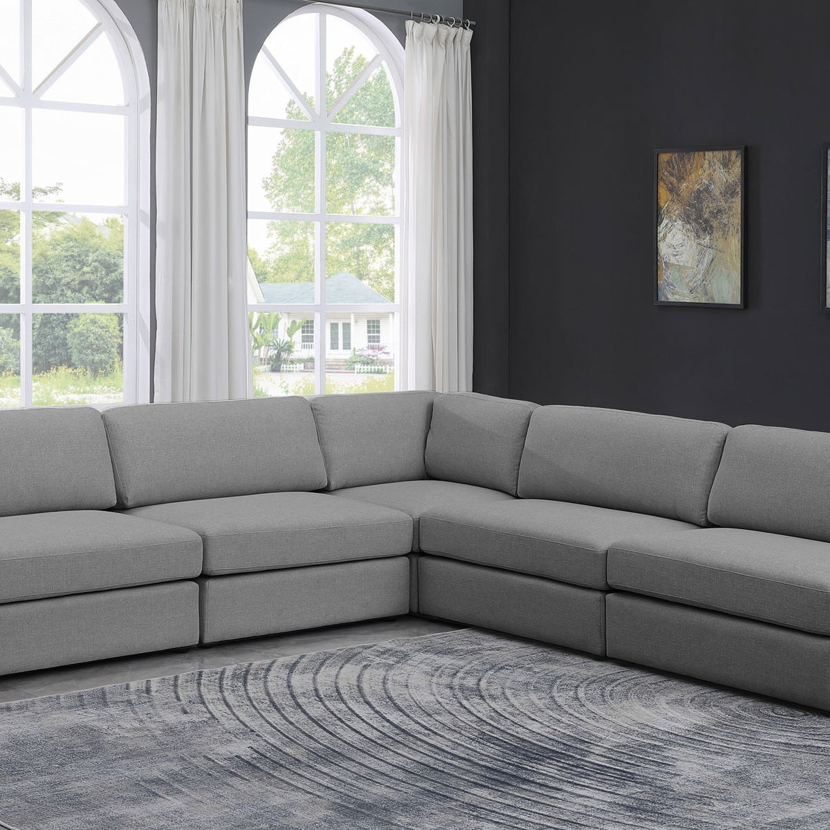 Beckham - 5 Piece Modular Corner Armless Sectional