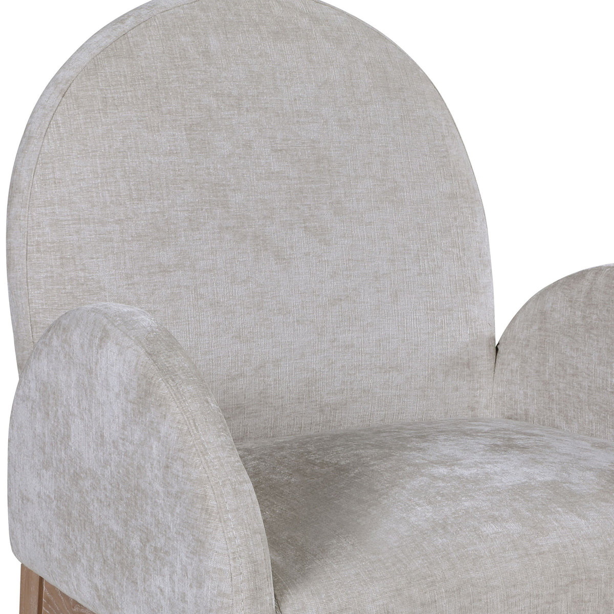 Waldorf - Chenille Dining Arm Chair With Natural Legs