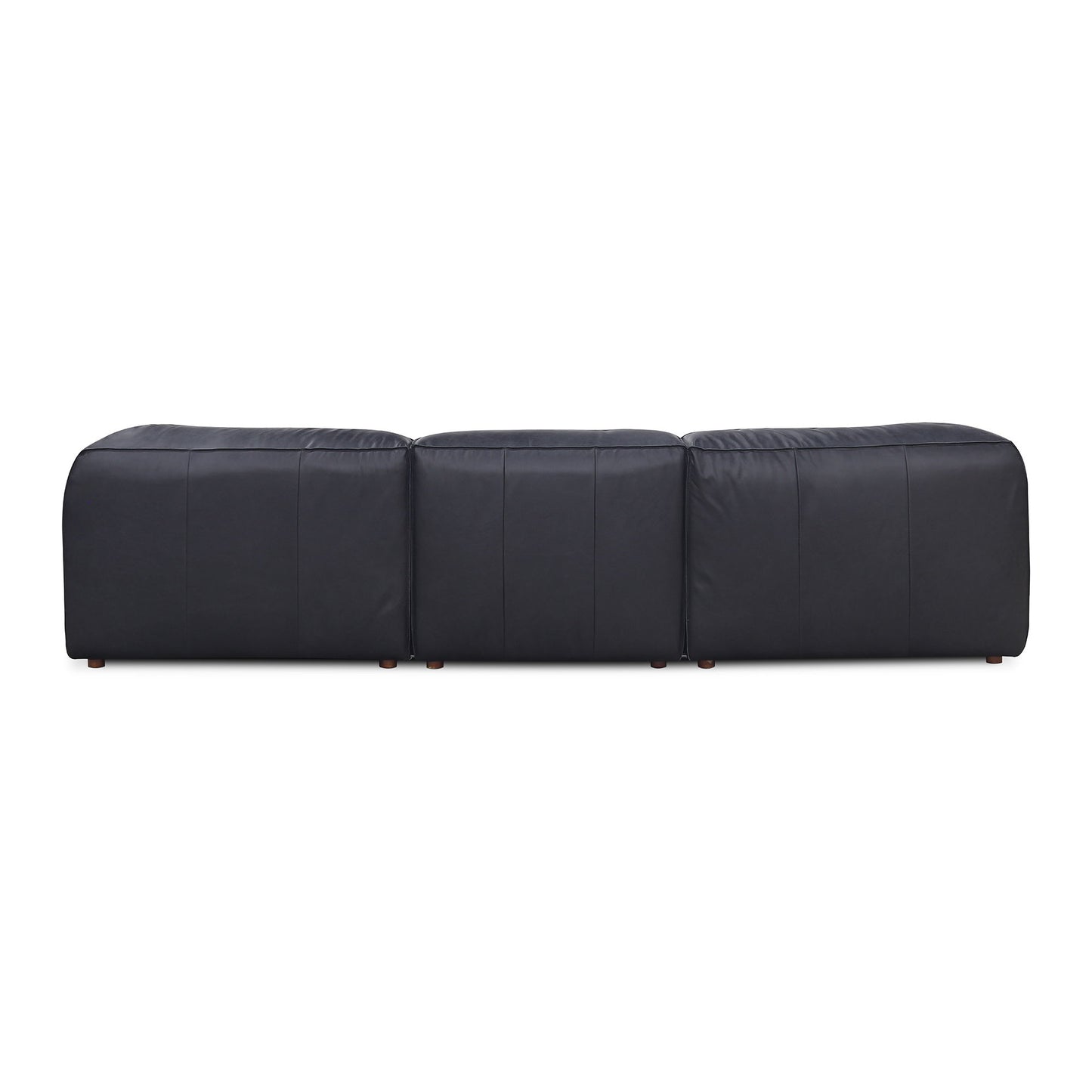 Form - Classic L Modular Leather Sectional - Vantage Black