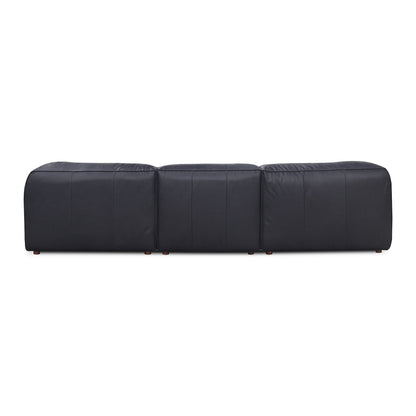 Form - Classic L Modular Leather Sectional - Vantage Black