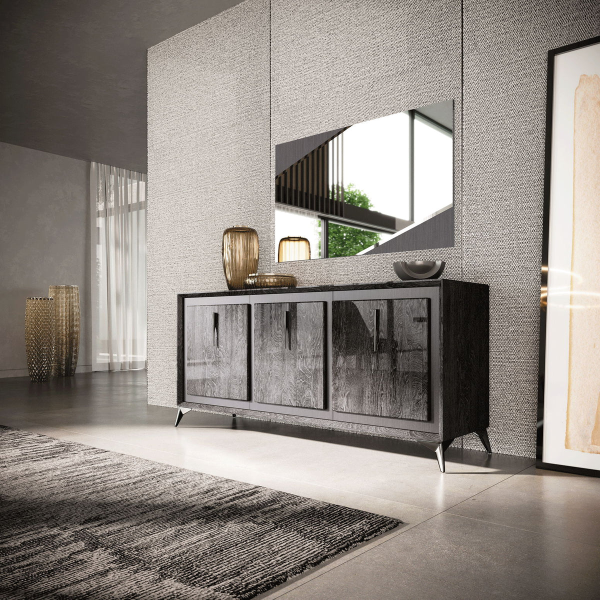 Krystal - Mirror For Buffet - Dark Gray