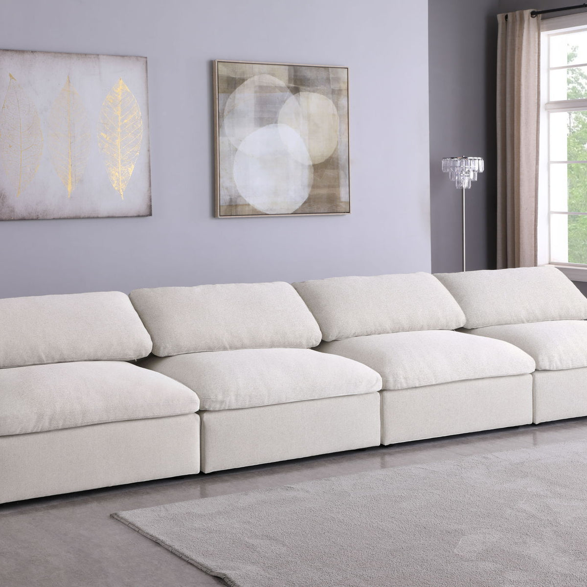 Serene - Modular Armless 4 Seat Sofa