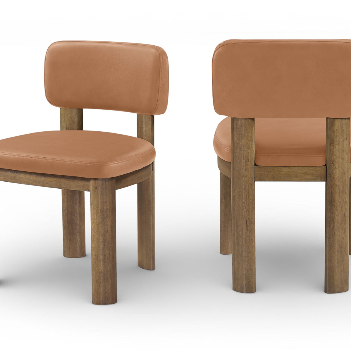 Paloma - Vegan Leather Upholstered Dining Chair (Set of 2) - Brown Frame