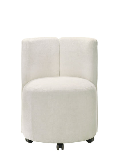 Blayde - Chenille Side Chair With Swivel (Set of 2) - White