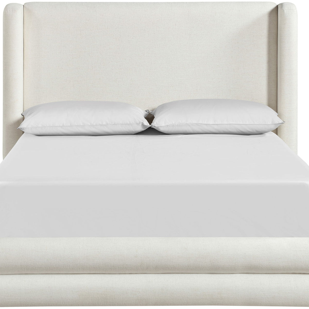 Chandra - Linen Textured Fabric Upholstered Bed