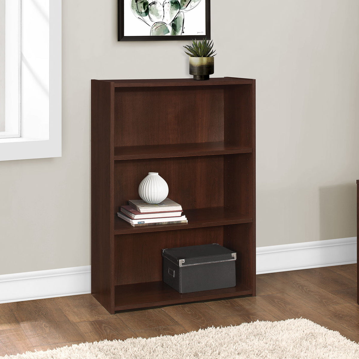 Bookshelf, Bookcase, 4 Tier, For Office, Transitional