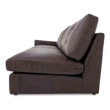 Thurlow - Left Arm Facing Sofa Leather - Espresso Brown