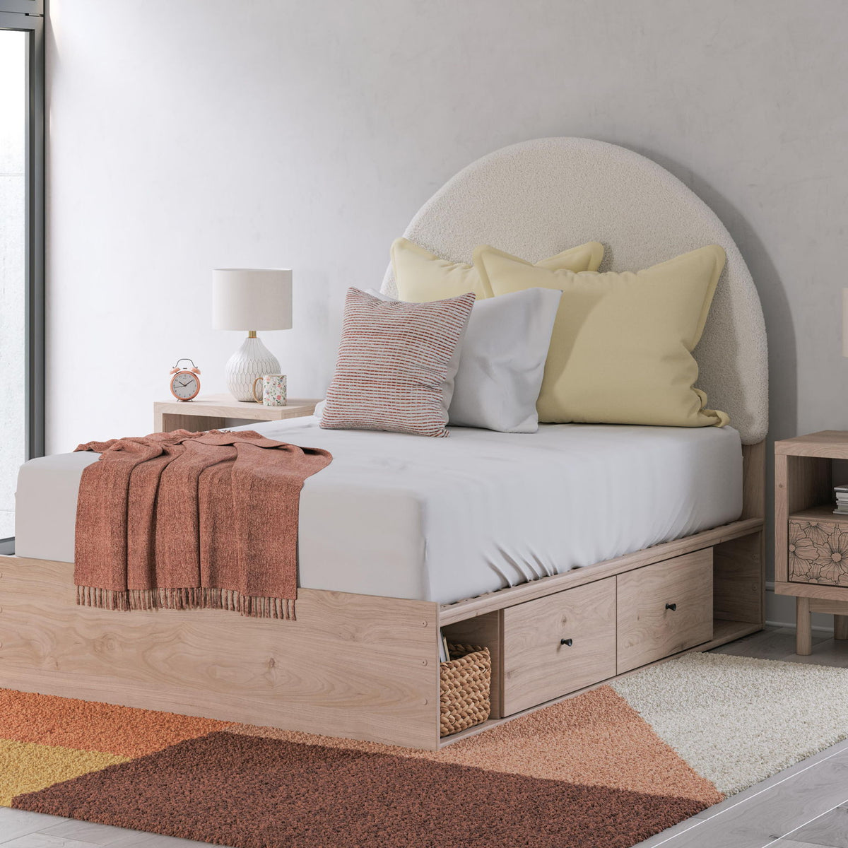 Arloster - Upholstered Panel Bed