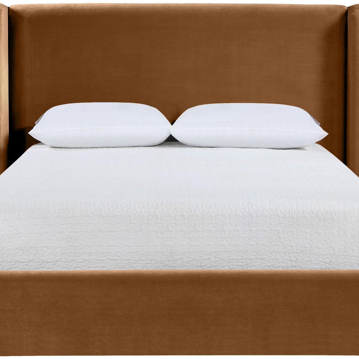 Kendall - Velvet Upholstered Bed - Saddle