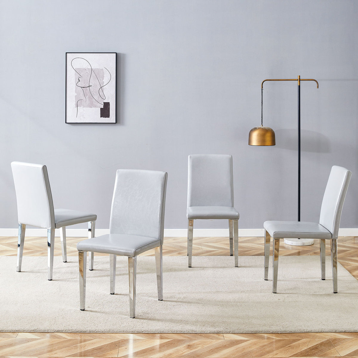 Simple And Versatile Dining Chairs With Metal Legs
