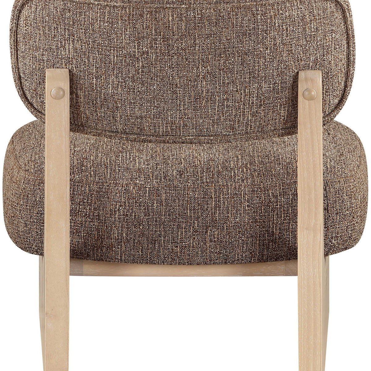 Vetra - Linen Textured Fabric Upholstered Accent Chair With Natural Base