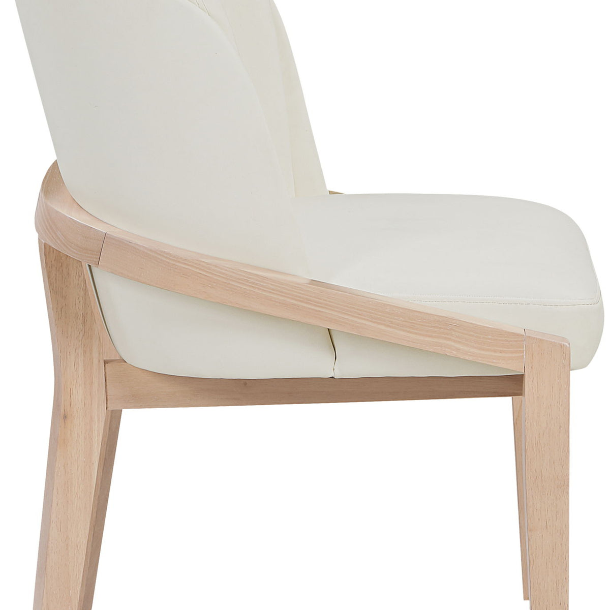 Navo - Faux Leather Upholstered Dining Chair - Natural Base