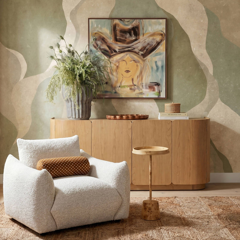 Saint Tropez - Nubby Fabric Armchair - Sand