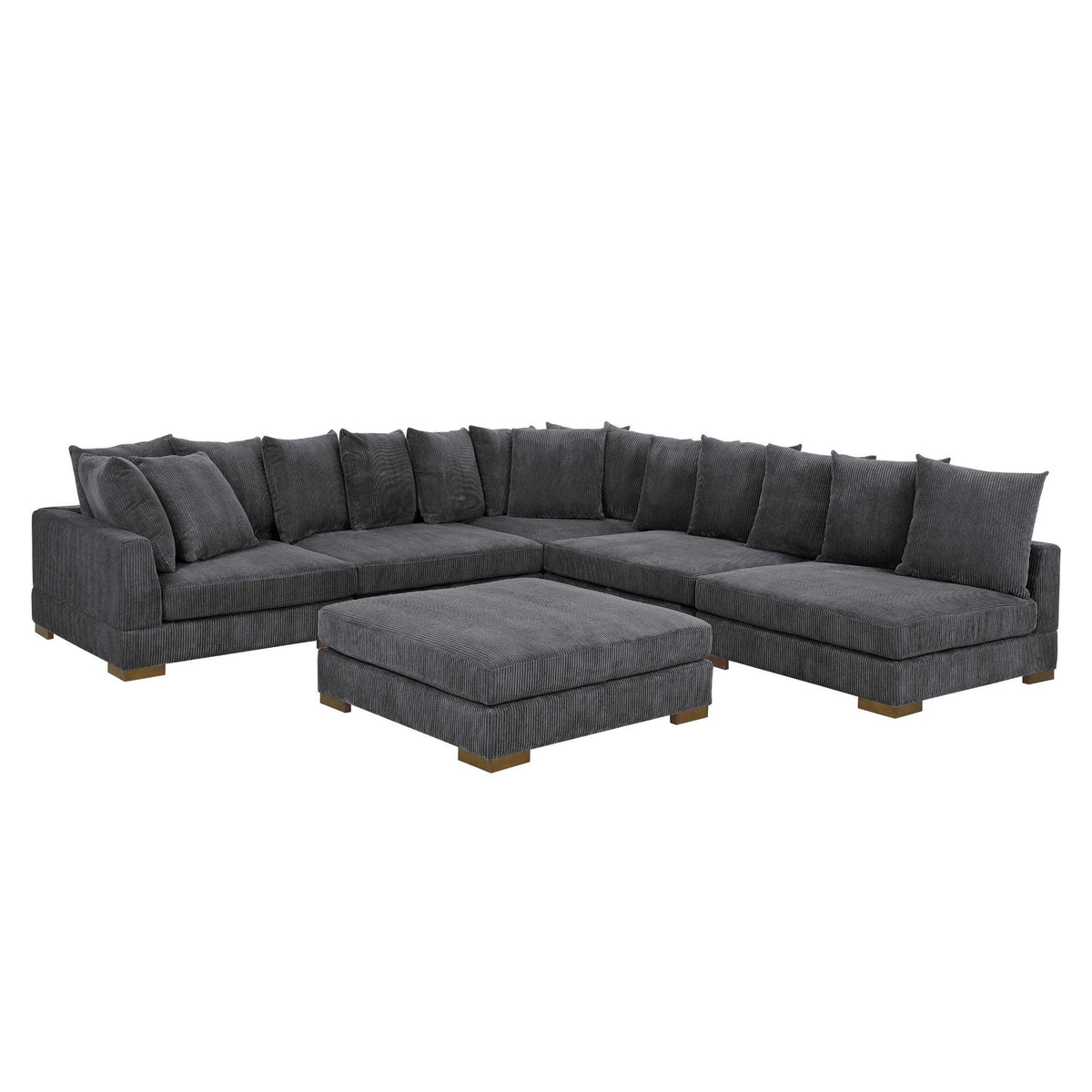 Large Seating Modular Sleeper Sectional - Dark Gray