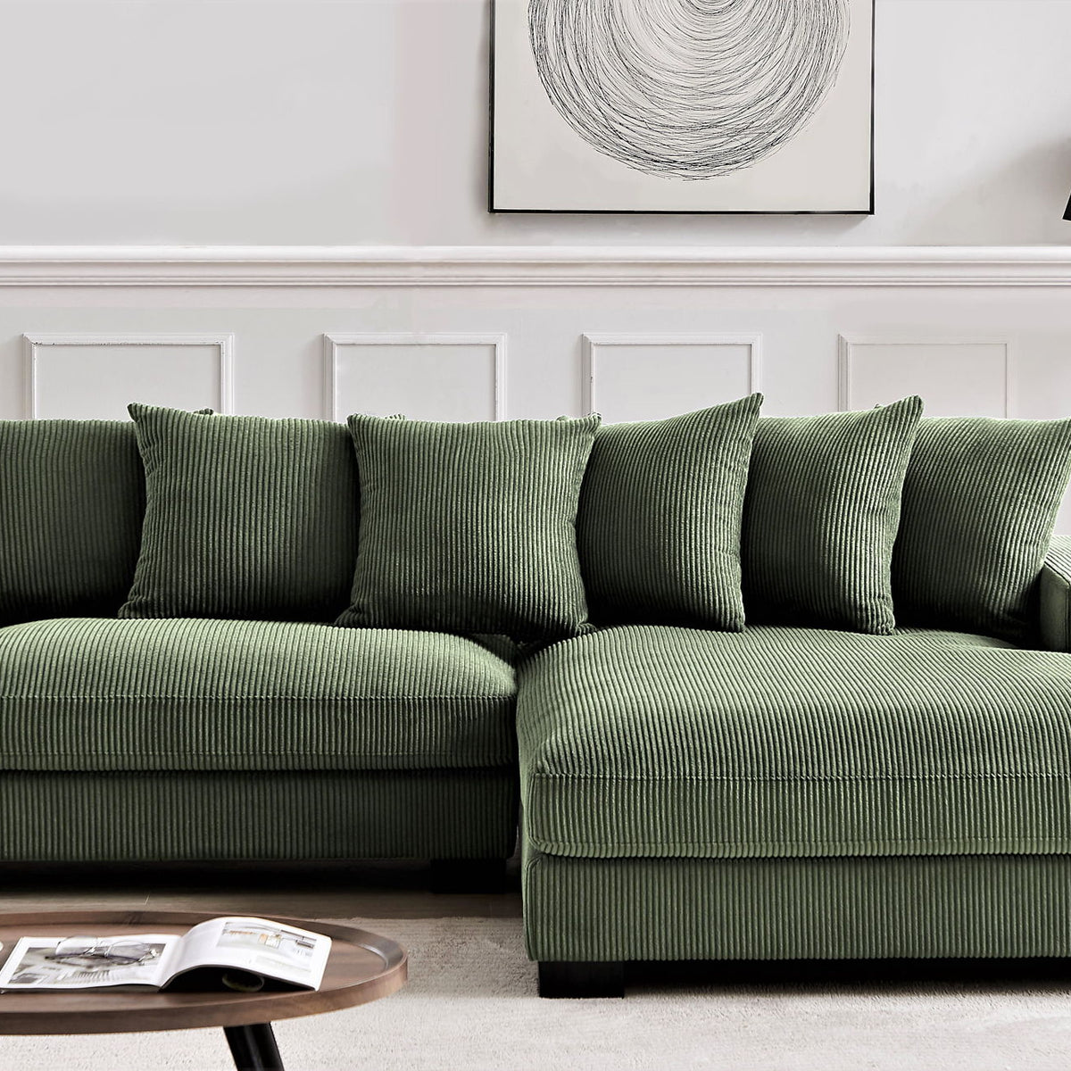 Luxe - Oversized 2 Piece Sectional Couches For Living Room, L Shaped Sofa With Chaise