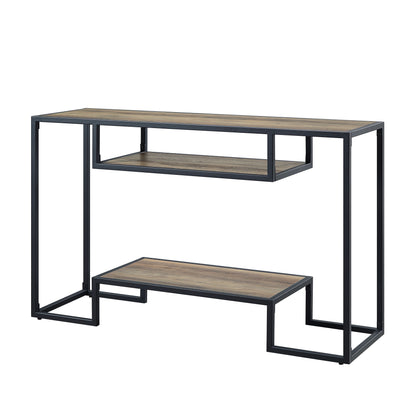 Idella - Sofa Table - Rustic Oak / Black