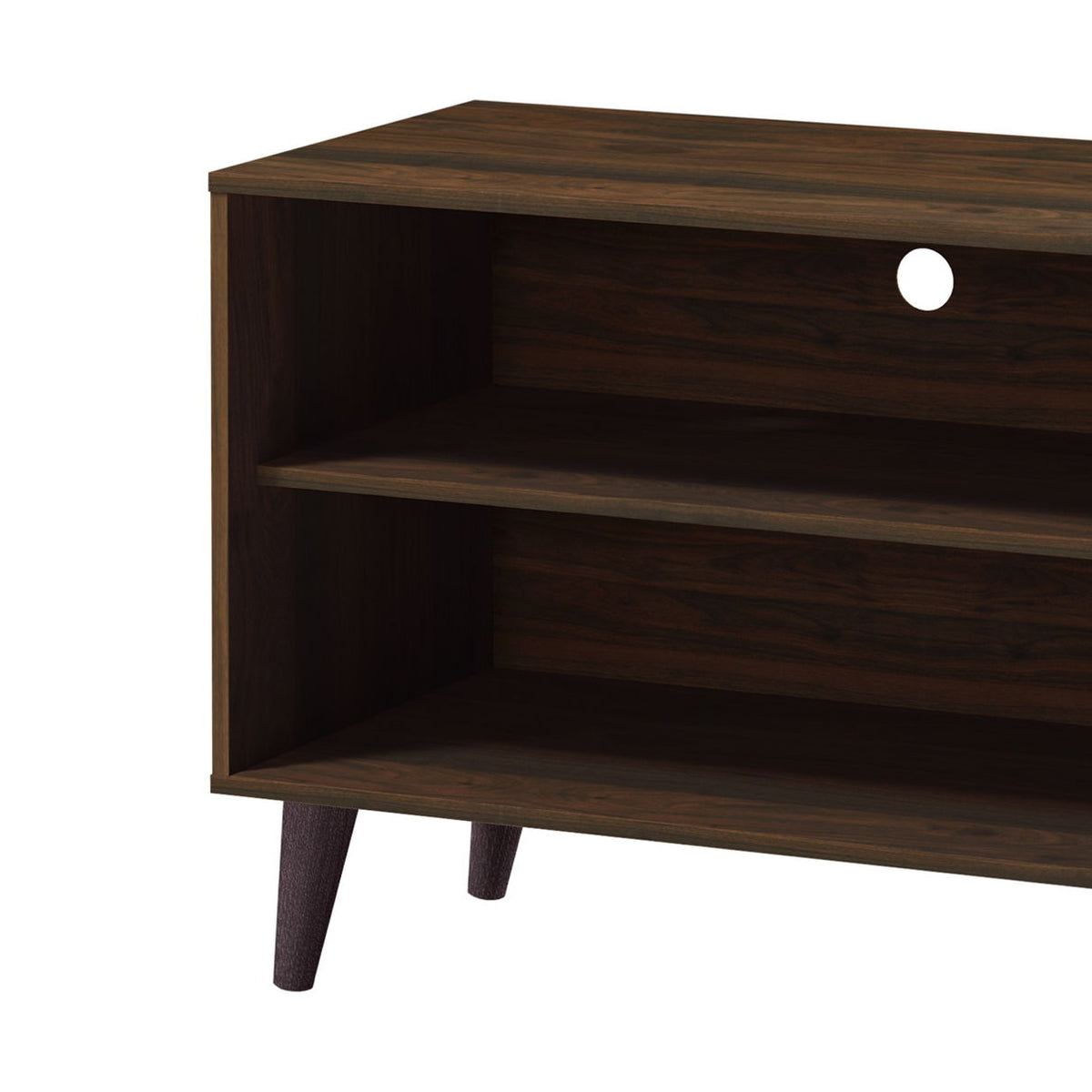 Amidon - TV Stand, With 2 Storage Shelves And 1 Cabinet