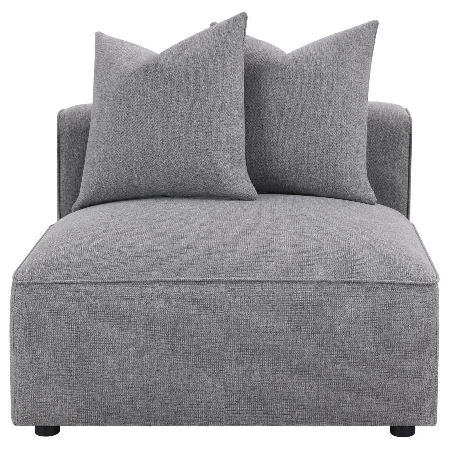 Jennifer - Upholstered Armless Chair - Gray