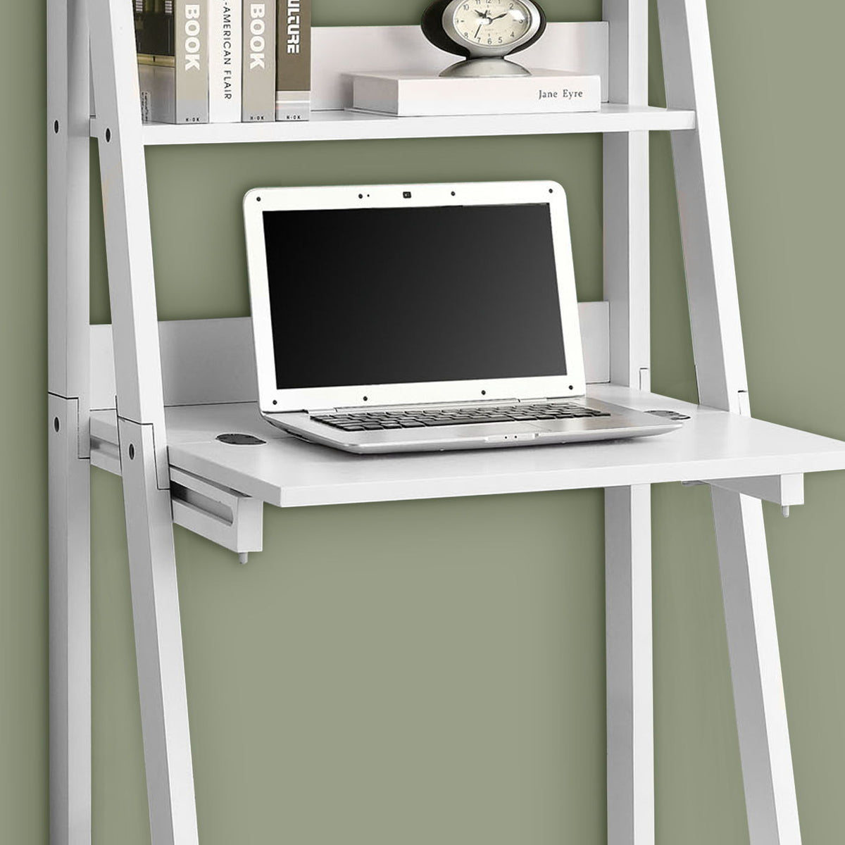 Computer Desk For Home Office, Laptop, Leaning, Storage Shelves