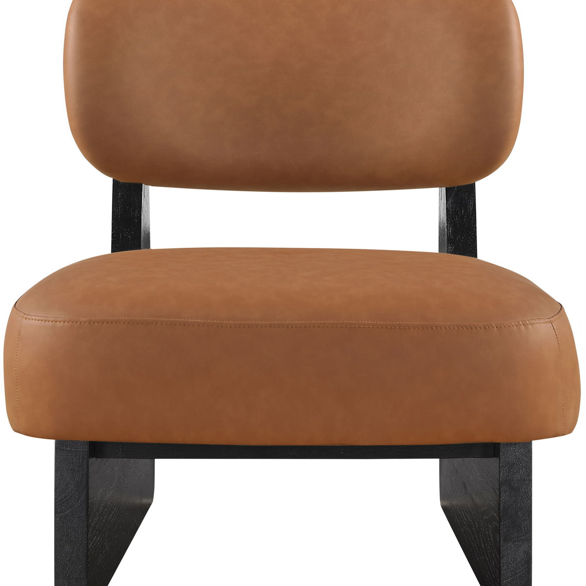 Vetra - Vegan Leather Upholstered Accent Chair With Black Base