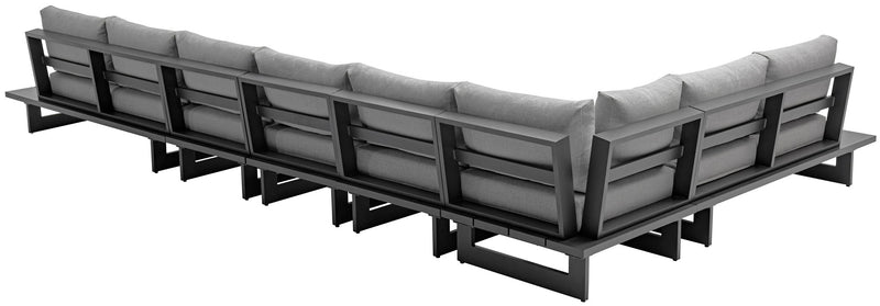 Maldives - 6 Piece Water Resistant Outdoor Patio Modular Sectional With Gray Base