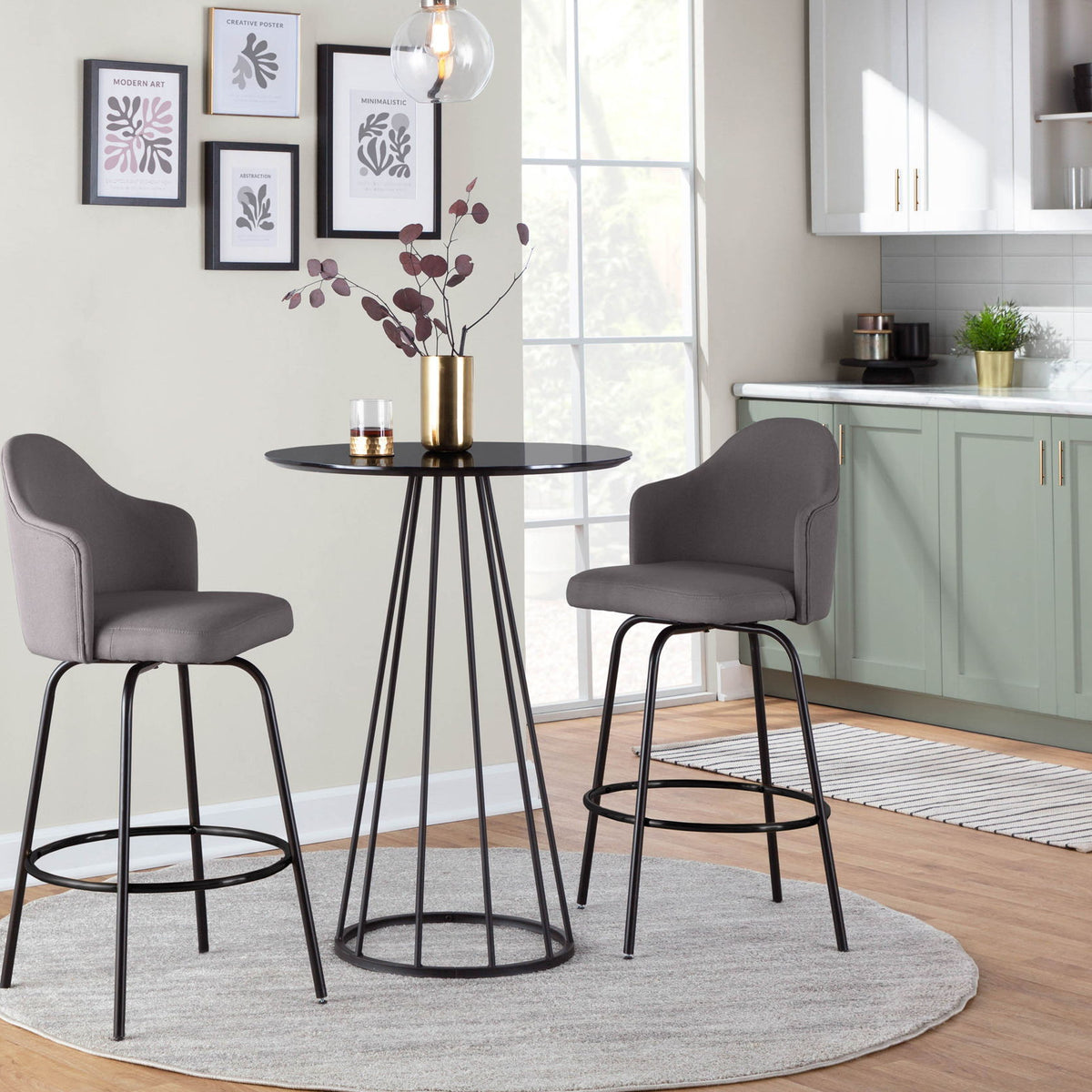 Ahoy - Contemporary Fixed Height Counter Stool (Set of 2)
