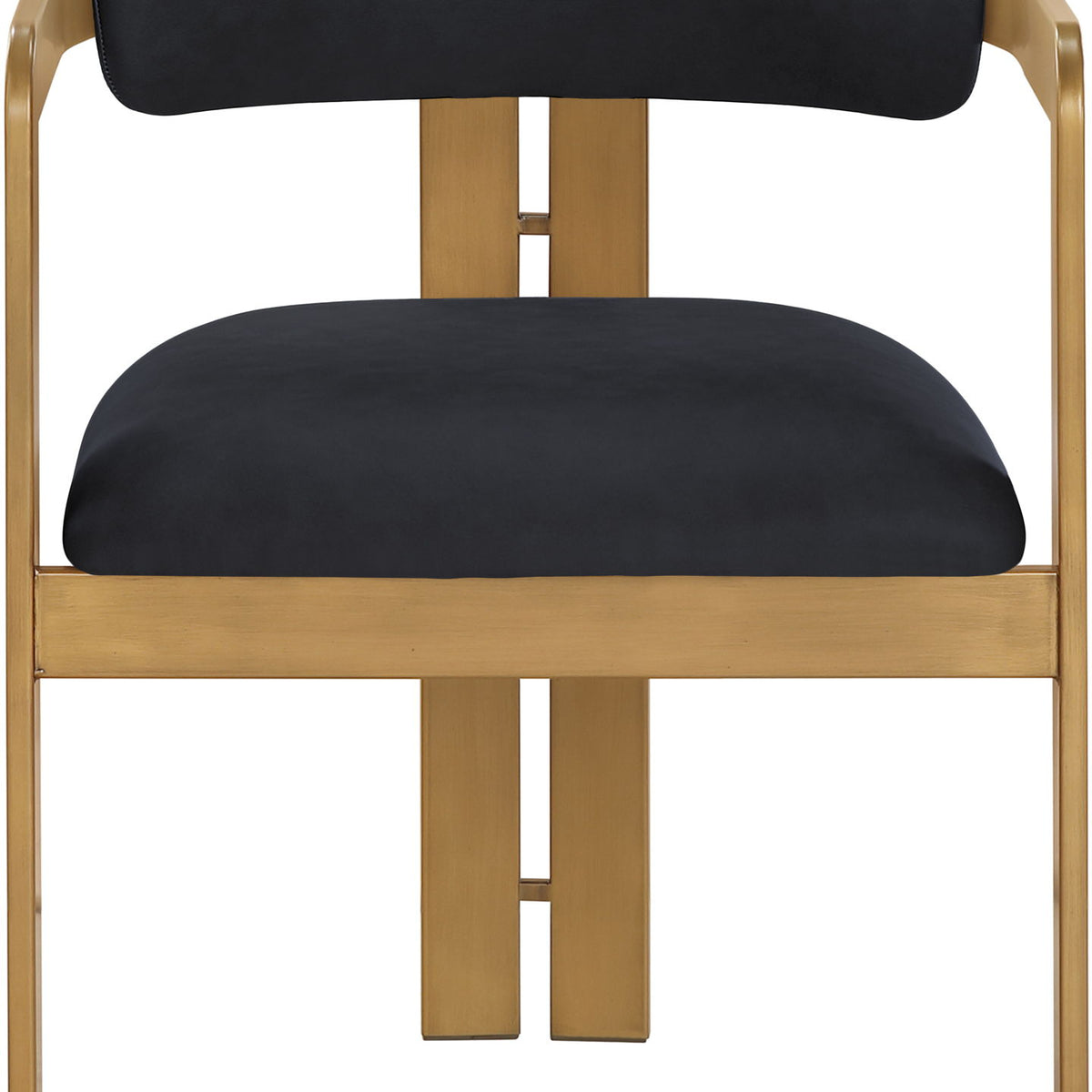 Aurum - Vegan Leather Upholstered Dining Chair With Brushed Brass Base (Set of 2)