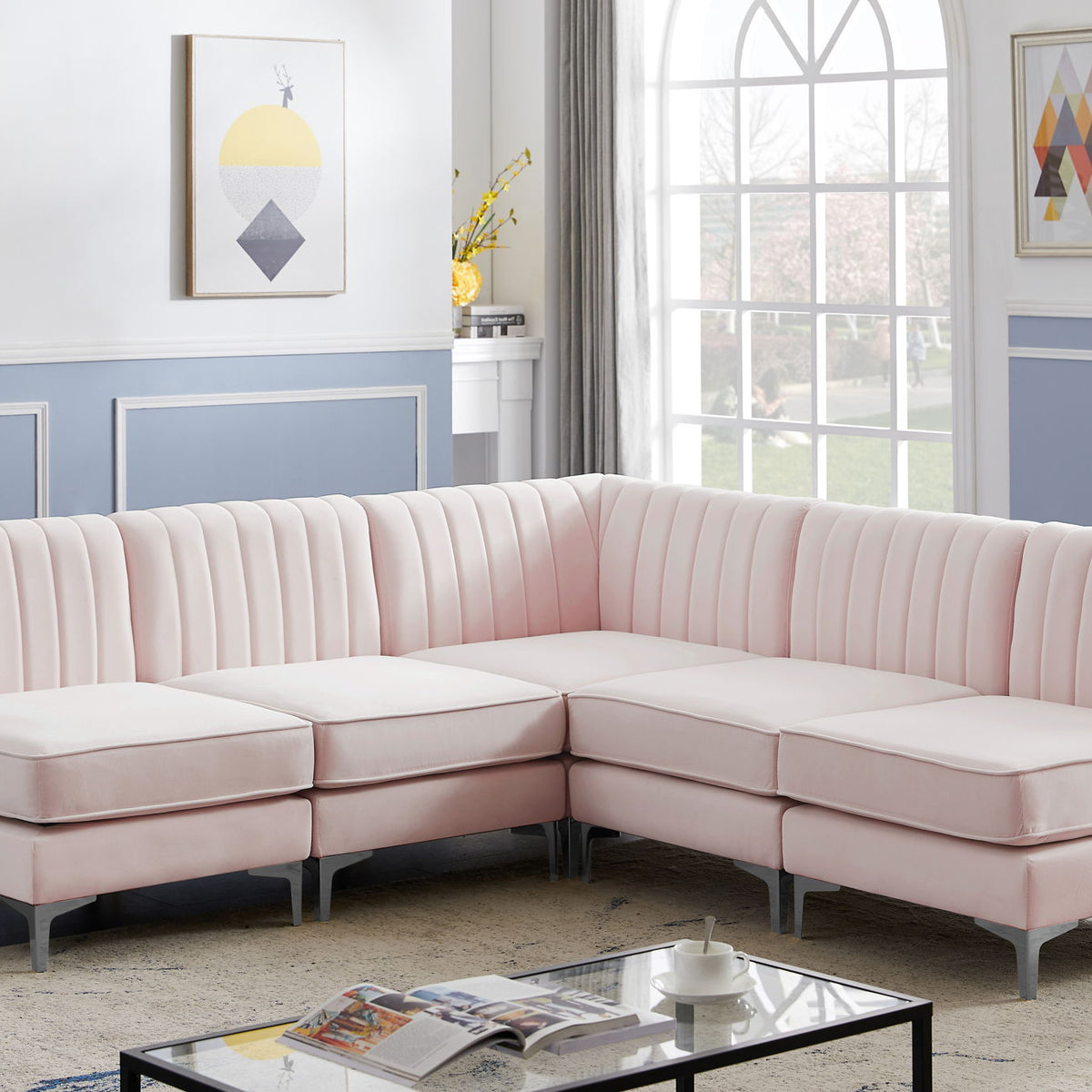 Alina - 5 Piece Armless Sectional
