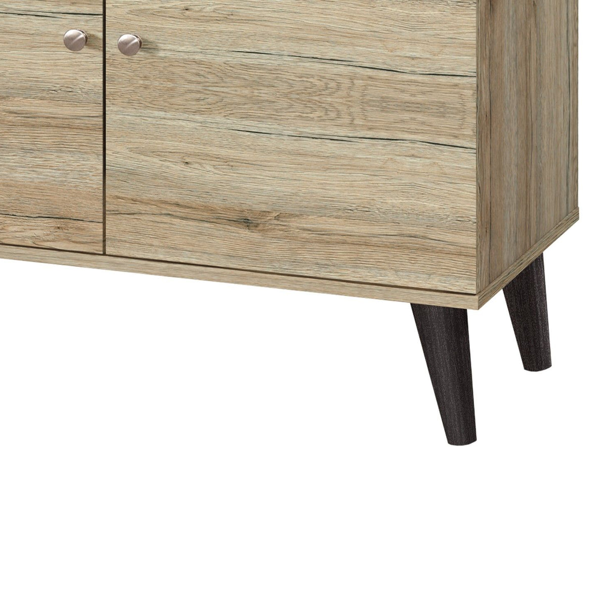 Amidon - TV Stand, With 2 Storage Shelves And 1 Cabinet