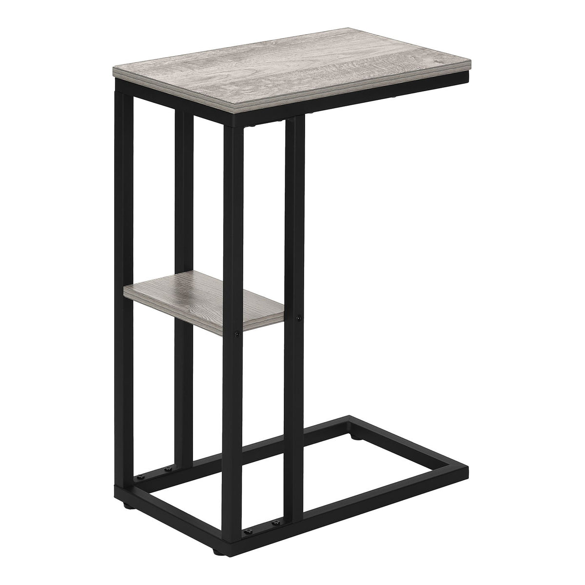 Accent Table, C - Shaped, Marble Look Contemporary & Modern Convenient Design