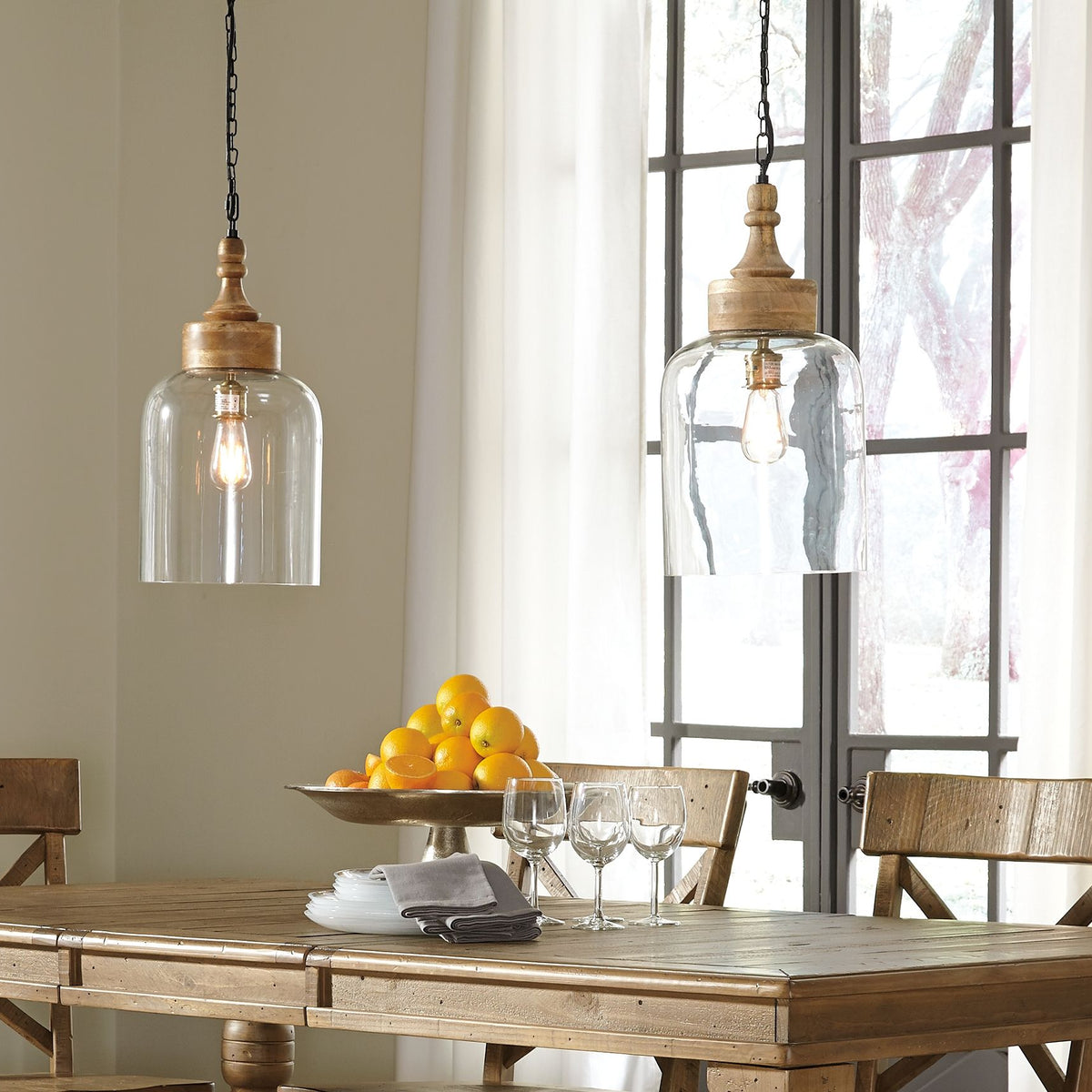 Faiz - Transparent - Glass Pendant Light