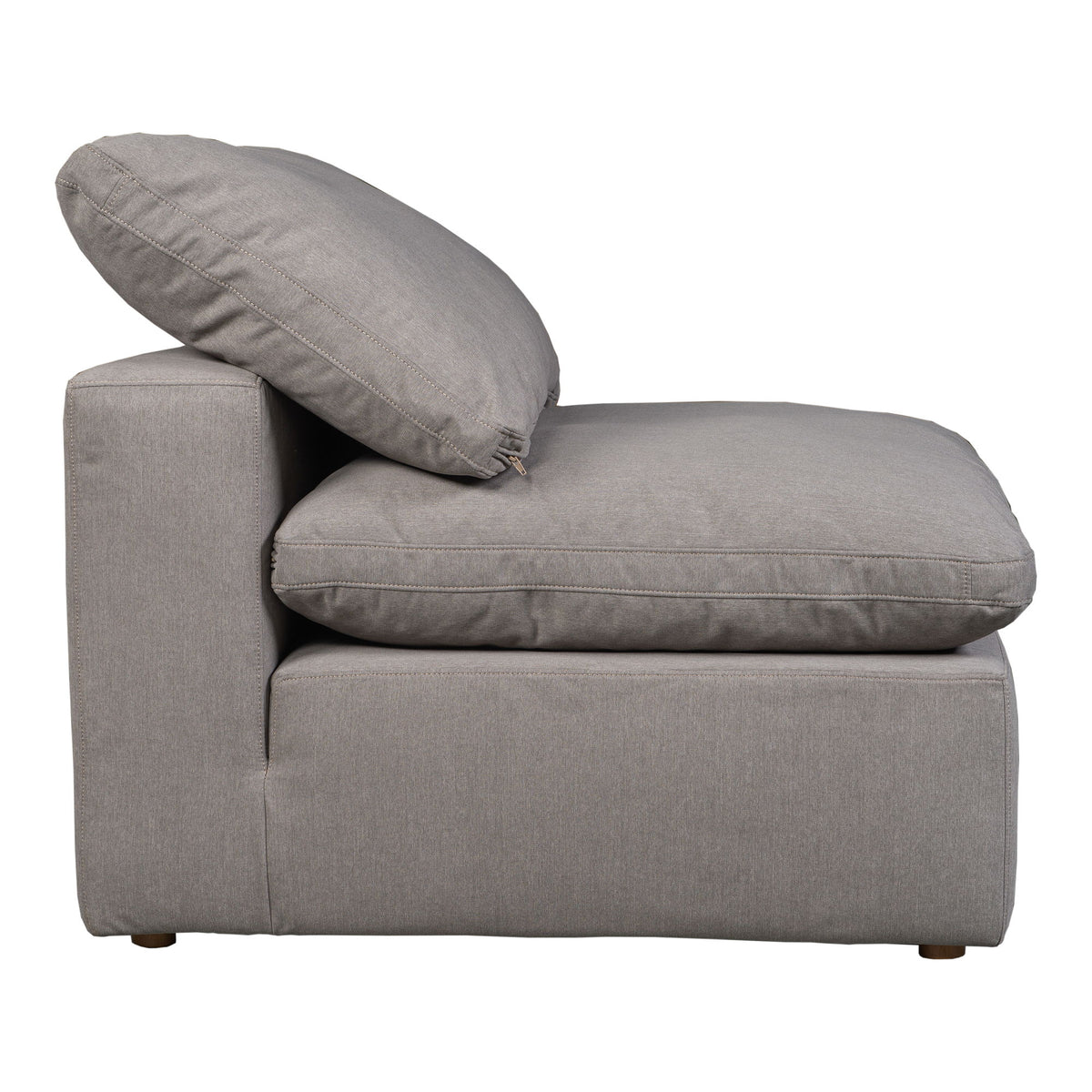 Terra - Livesmart Fabric Condo Slipper Chair - Light Gray