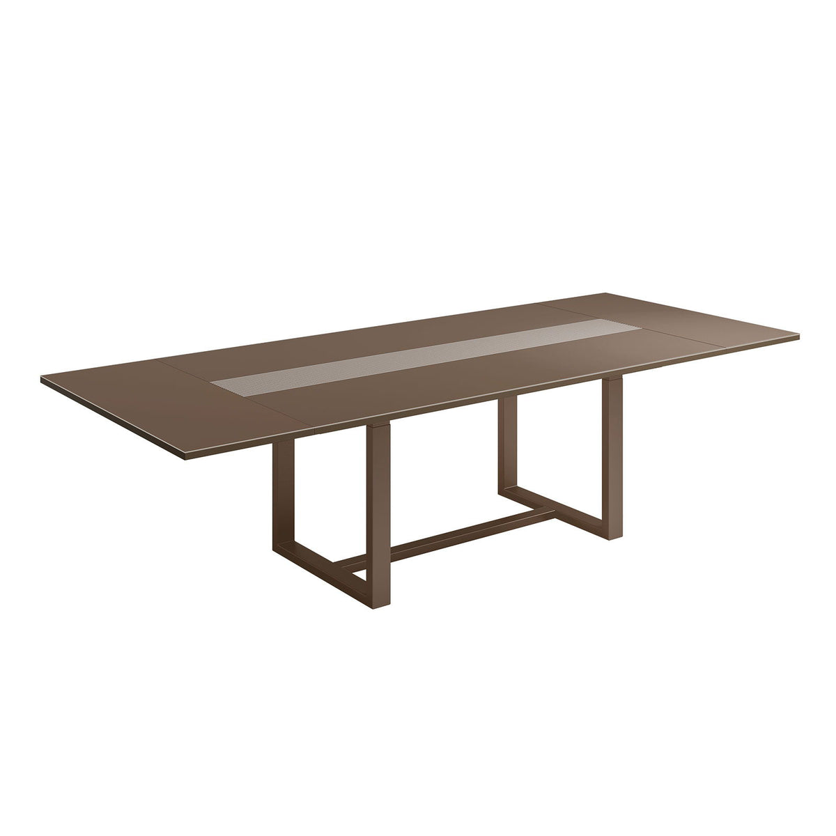 Linea - Dining Table With 2 Extensions - Light Beige / Brown