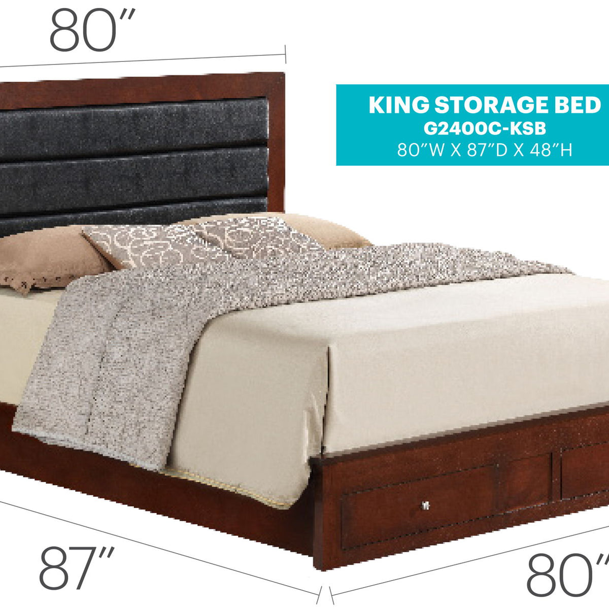 Elegant Storage Bed For Cozy Spaces