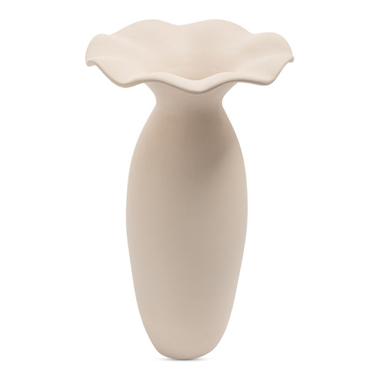 Ruffle - 16" Descorative Vessel - Beige